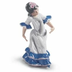 Lladro - Juanita Flamenco Dancer Girl Blue Figurine