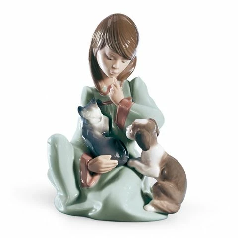 Lladro - Cat Nap Girl