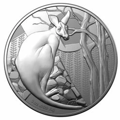 Royal Australian Mint RA Mint - 2022 $1 1oz Silver Frosted Uncirc. Coin Kangaroo S