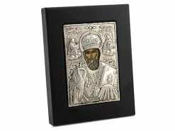 Clarte Icon - St Nicholas Silver 11x14cm