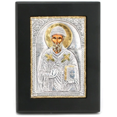 Clarte Icon - St Spyridon Gold 12x15cm