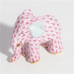 Herend - Elephant Miniature Ornament Raspberry