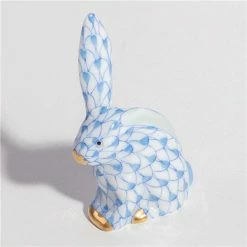 Herend - Rabbit Ornament Miniature Blue