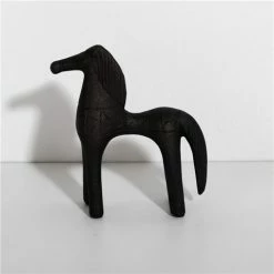 Sophia - Horse Standing Small Metallic Black