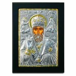 Clarte Icon - St Nicholas Gold 16.5x22cm