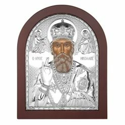 Clarte Icon - St Nicholas In Wooden Frame 25x20cm